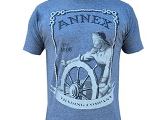 Men's Trading Company by Annex Sailor Captain w/ Ship Wheel T Shirt