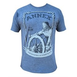 Men's Trading Company by Annex Sailor Captain w/ Ship Wheel T Shirt