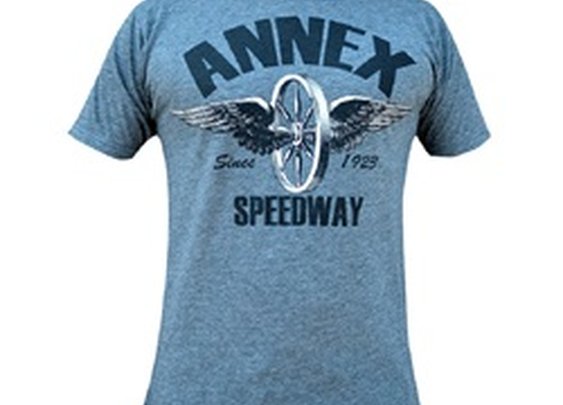 Men's Speedway by Annex Clothing Wheel w/ Wings Heather Gray T Shirt