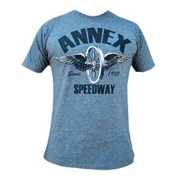 Men's Speedway by Annex Clothing Wheel w/ Wings Heather Gray T Shirt