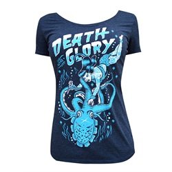 Women's Death or Glory by Adi Kraken and Skin Diver Tattoo Art T Shirt