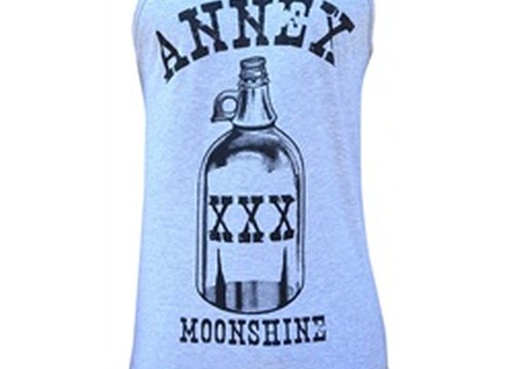 Men's Moonshine by Annex Praying Skeleton in Liquor Bottle Tank Top