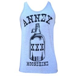 Men's Moonshine by Annex Praying Skeleton in Liquor Bottle Tank Top