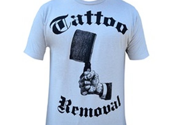 Men's Tattoo Removal by Annex Steampunk Butcher Knife Silver T Shirt