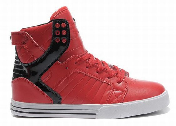red white black men supra skytop high top tuf
