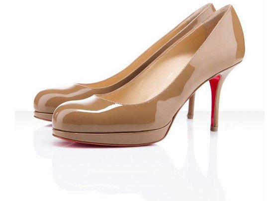 Red Bottom Christian Louboutin Prorata 90mm Platform Patent Leather Pumps Camel