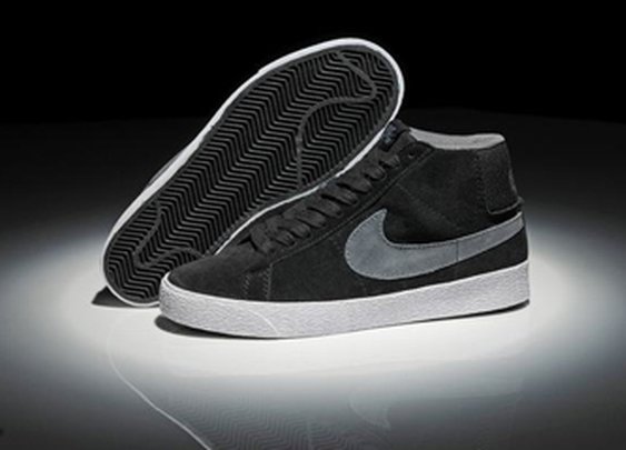 Nike Sb Blazer Black Lt Graphite Mens Casual Sneakers
