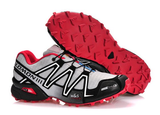 Salomon Speedcross 3 Trainers Mens Outdoor Athletic Running Sports Shoe grey black red
