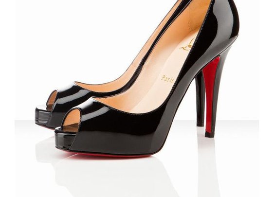 peep toe hyper prive 120mm christian louboutin patent leather pumps black