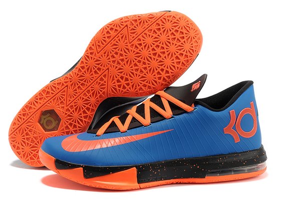 Features Dark Blue/Team Orange & Total Orange Nike Kevin Durant 6 Sports Shoes Male Size