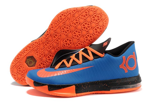 Features Dark Blue/Team Orange & Total Orange Nike Kevin Durant 6 Sports Shoes Male Size