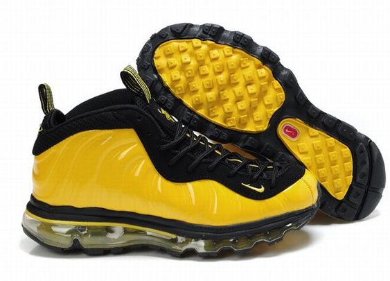 yellow and black womens foamposite max 2009