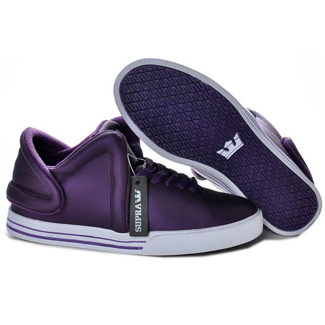 Supra Men Shoes Falcon Mid Tops with White Leather