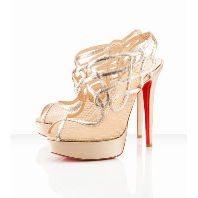 leather brandaplato 140 christian louboutin champagne sandals