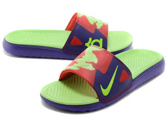 Nike Solarsoft KD Court Purple/Light Crimson/Electric Green Slide Sandals for Men