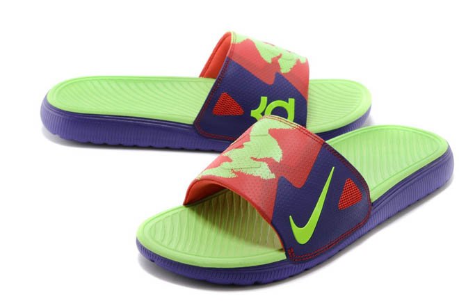 Nike Solarsoft KD Court Purple/Light Crimson/Electric Green Slide Sandals for Men