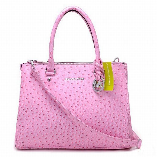 michael kors pink bedford ostrich handbags price