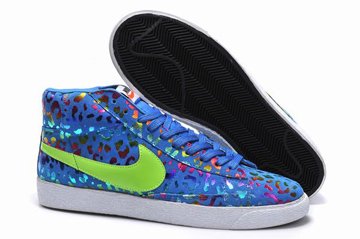 Nike Mens Trainers Blazer Mid Premium Vintage Blue Green Leopard Casual Shoes