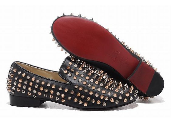Christian Louboutin Rollerboy Spikes Womens Flat Shoes Black