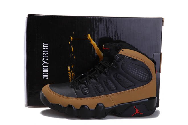Nike Retro Shoes Brown and Black Color - Mens Jordan 9 Olive - nbsneaker.com