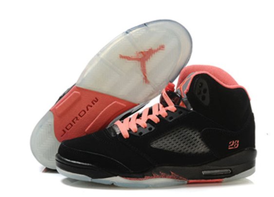Jordans 5 Retro Gs:Black Pink Silver Women Size Nike Shoes -  Air Jordan 5 Womens