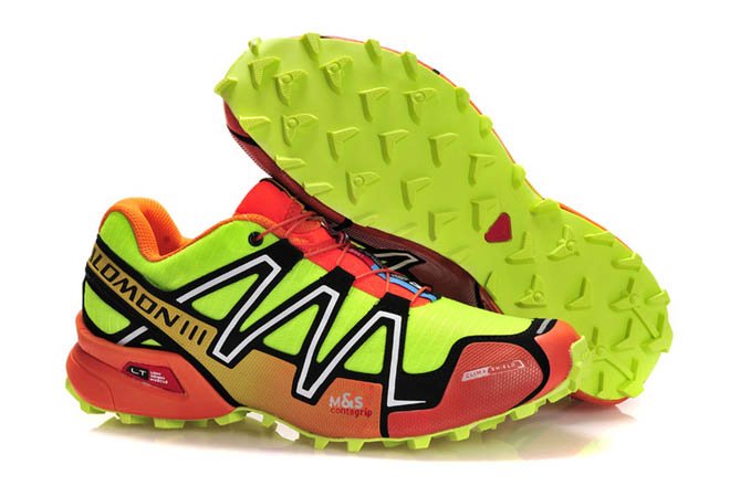 Mens Salomon Speedcross 3 Athletic Running Sports Man Shoes voltgreen black red silver