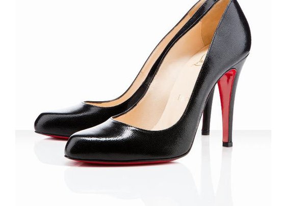 Red Bottom Christian Louboutin Decollete 868 100mm Leather Pumps Black