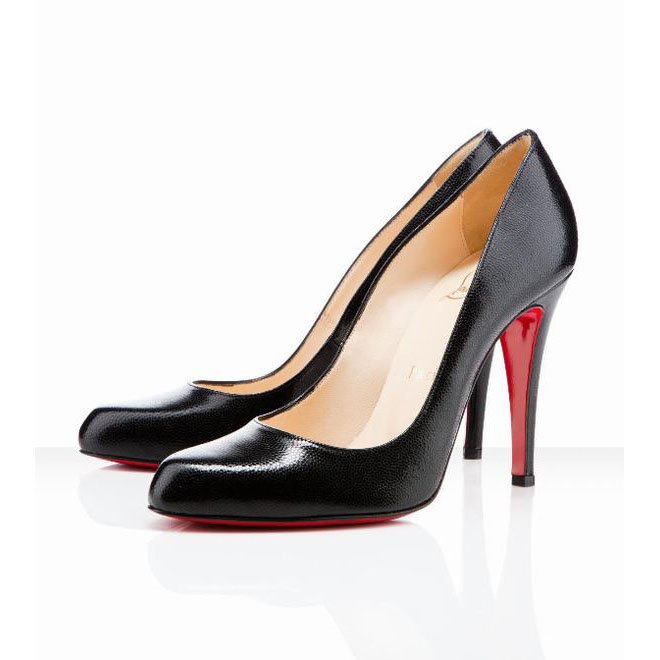 Red Bottom Christian Louboutin Decollete 868 100mm Leather Pumps Black