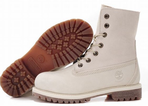 cheap Timberland Womens 6 inch Warm Fur Beige White sale online