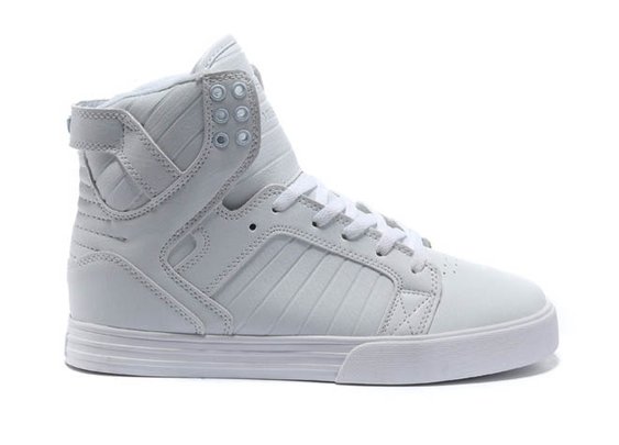 Supra Skateboard High Tops Womens - Supra Skytop All White