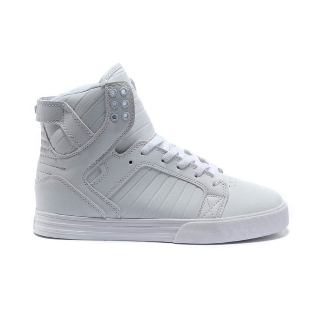 Supra Skateboard High Tops Womens - Supra Skytop All White
