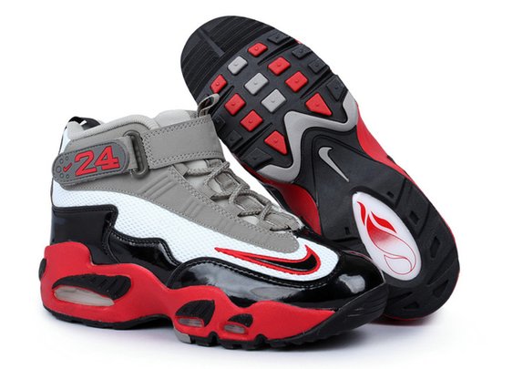 Nike Air Max Ken Griffey JR 1 New Design Pure Platinum/Black & Cool Grey & Pimento (Mens) Basketball Shoes