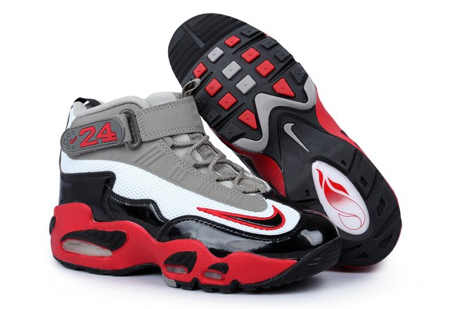 Nike Air Max Ken Griffey JR 1 New Design Pure Platinum/Black & Cool Grey & Pimento (Mens) Basketball Shoes