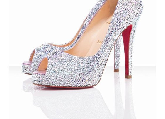 120mm very riche christian louboutin peep toe pumps aurora boreale