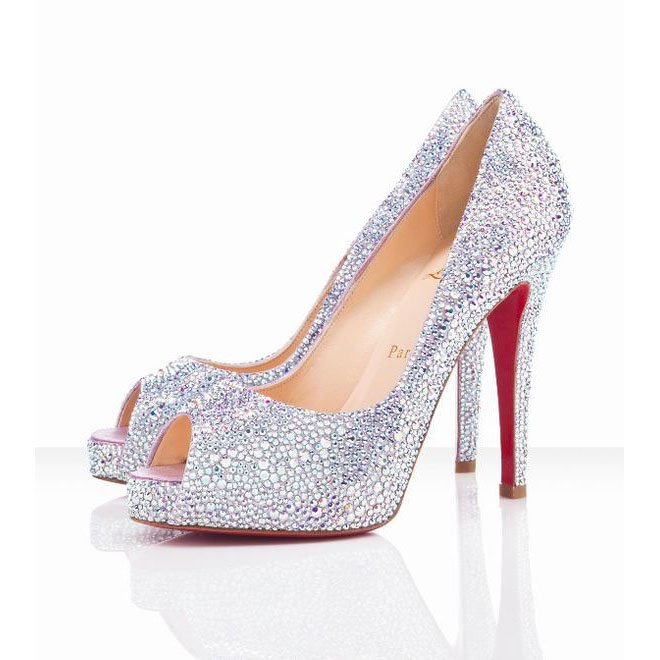 120mm very riche christian louboutin peep toe pumps aurora boreale
