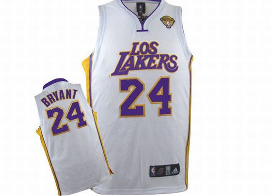 Kobe Bryant #24 White Los Lakers Jersey Purple Yellow Number