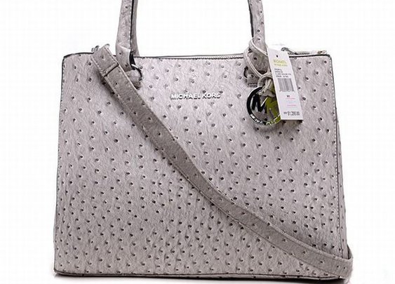 best michael kors gray bedford ostrich bags online store