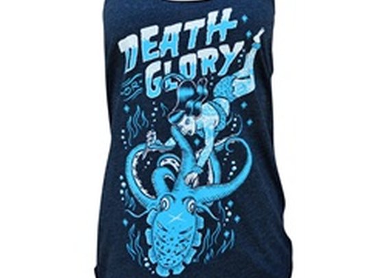 Women's Death or Glory by Adi Kraken Squid Skin Diver Tattoo Tank Top