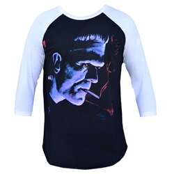 Men's Franky by Mike Bell Frankenstein Monster Raglan Baseball T Shirt