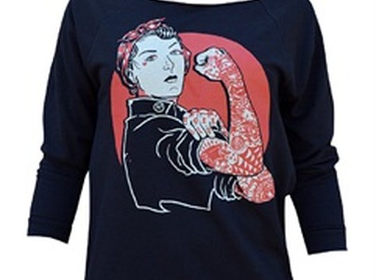 Women's We Can Do It by Adi Rosie the Riveter Unfinished Sweatshirt