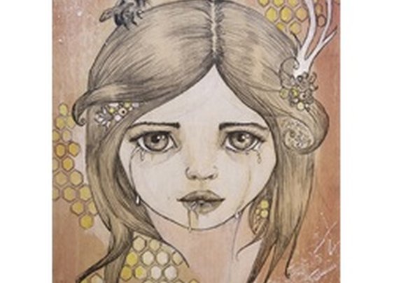 Milk and Honey by Heather Younger Antler Girl Canvas Giclee Art Print