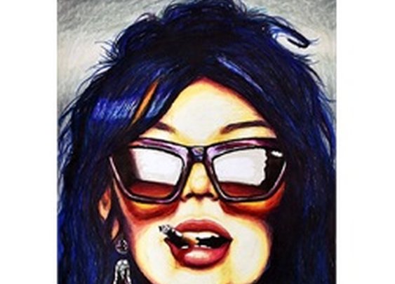 Glam Girl by Stephanie Zahalka Rockabilly Tattoo Canvas Art Print