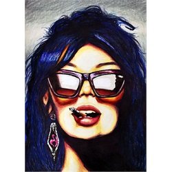 Glam Girl by Stephanie Zahalka Rockabilly Tattoo Canvas Art Print