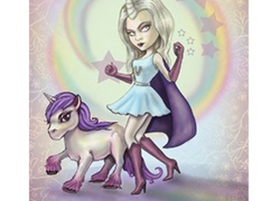 Unicorn Girl by Diana Levin My Little Pony Galactic Canvas Art Print