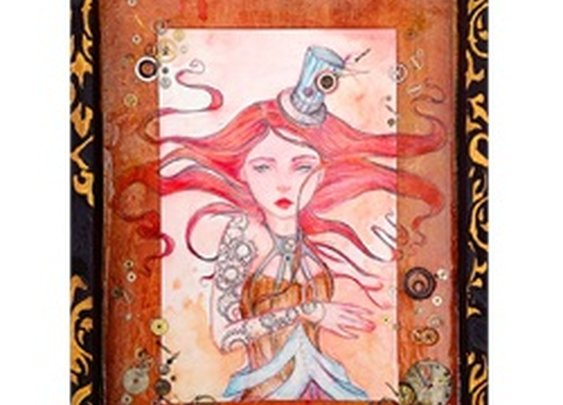 Lady Memoria by Heather Younger Steampunk Girl Canvas Giclee Art Print