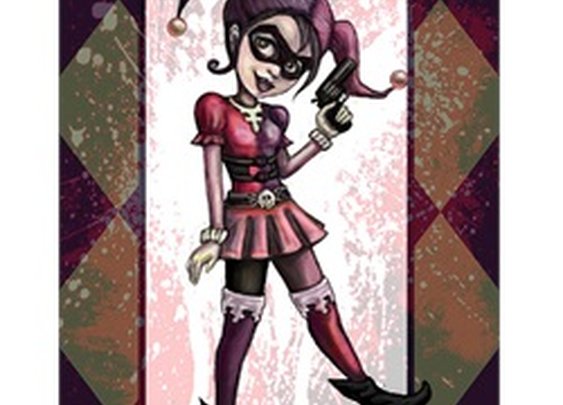 Harley Quinn by Diana Levin Gothic Little Jester Girl Canvas Art Print