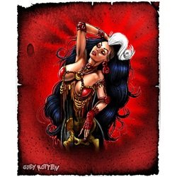 The Duality of Beauty by Joey Rotten Zombie Tribal Canvas Art Print