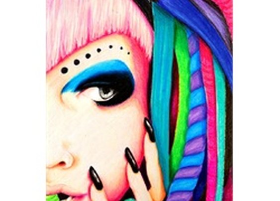 Cyber Goth by Stephanie Zahalka Rave Girl Tattoo Canvas Art Print