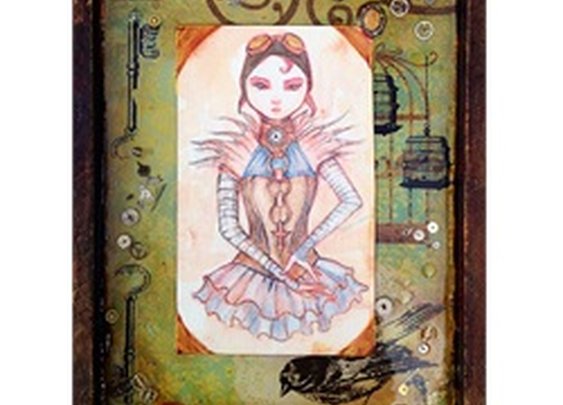 The Timekeepers Daughter by Heather Younger Steampunk Canvas Art Print