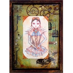 The Timekeepers Daughter by Heather Younger Steampunk Canvas Art Print